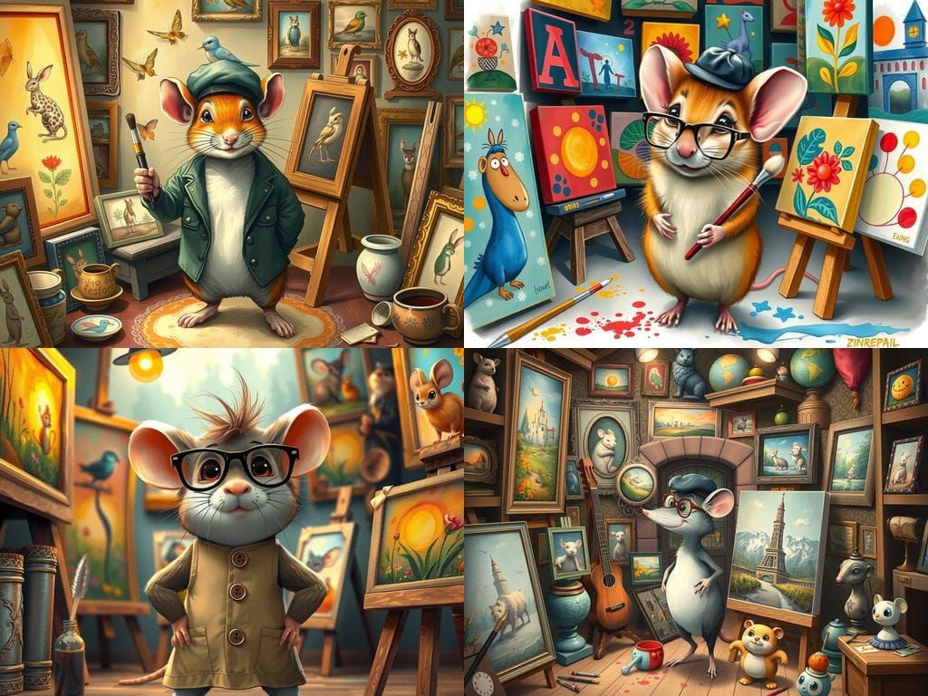 Mouse Artist Displays Masterpieces in Gallery