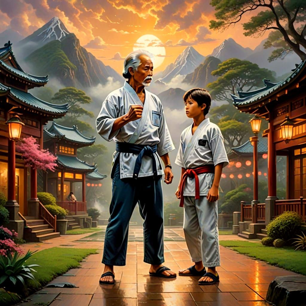 Daniel and Mr. Miyagi in Ethereal Fantasy