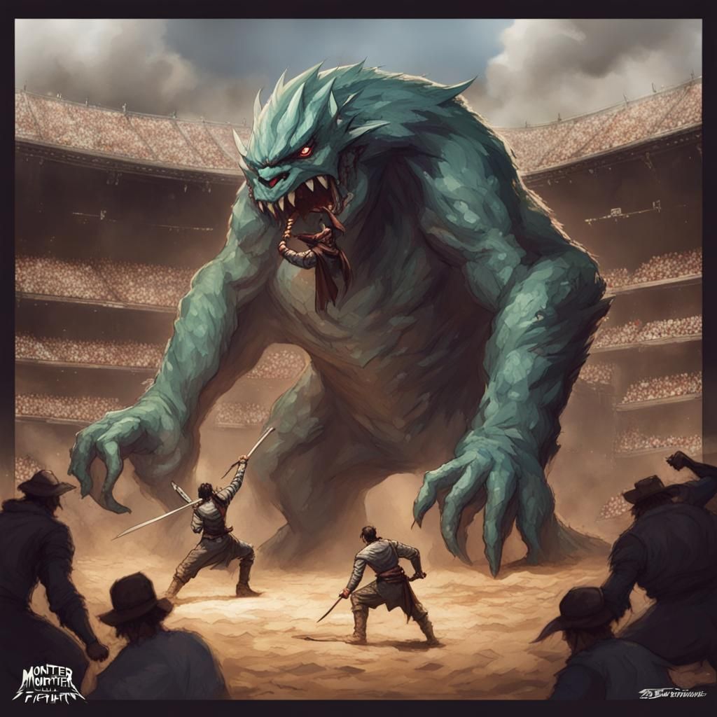 Brutal Monster Battle in Fighting Pit Arena