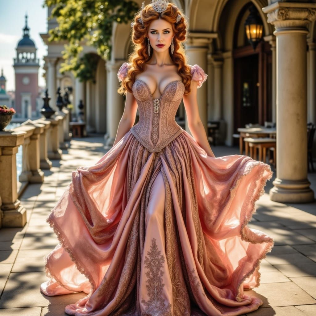 La Dolce Vita Woman in Venetian Grand Canal