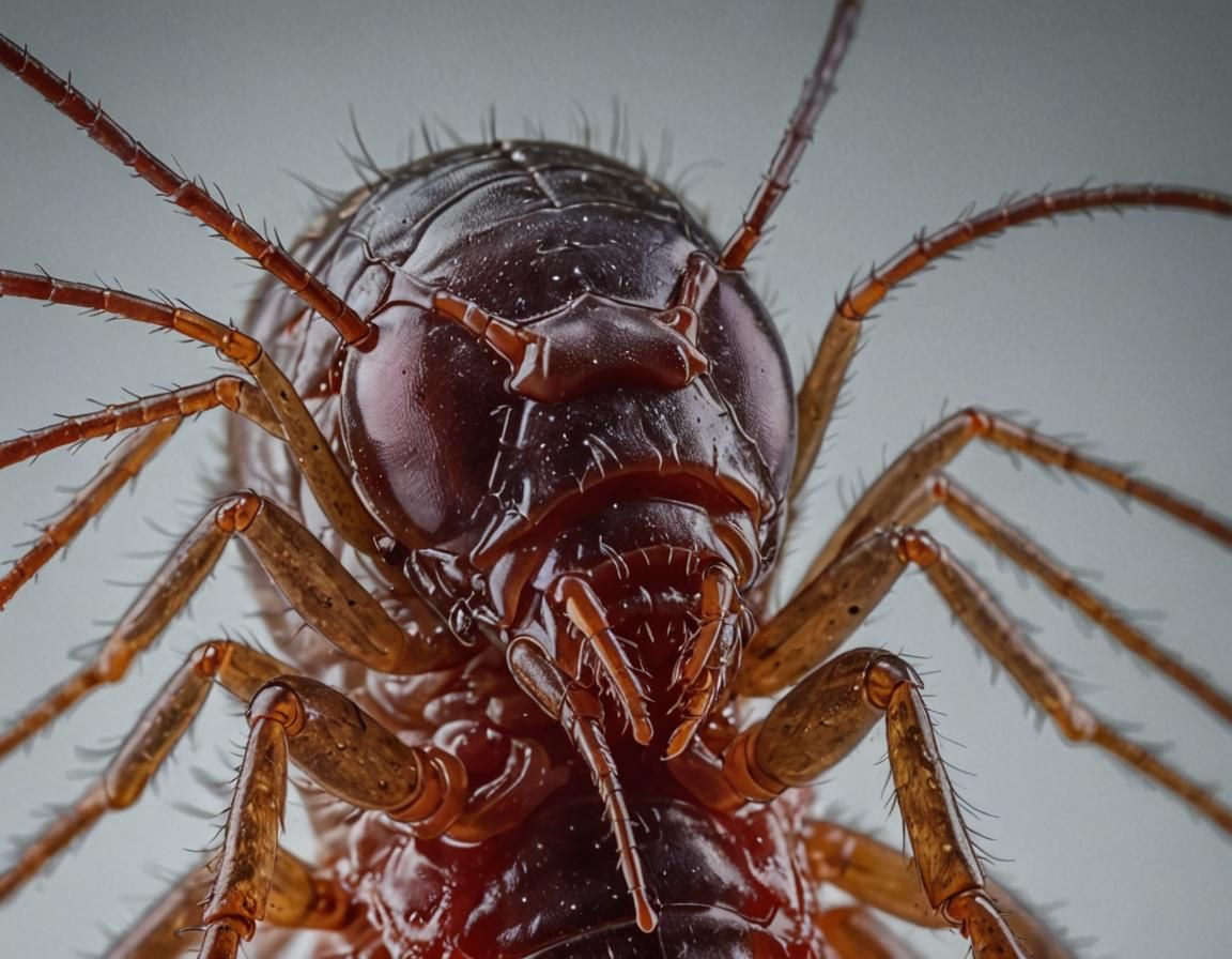 Head Louse Feeding: A Detailed Close-Up