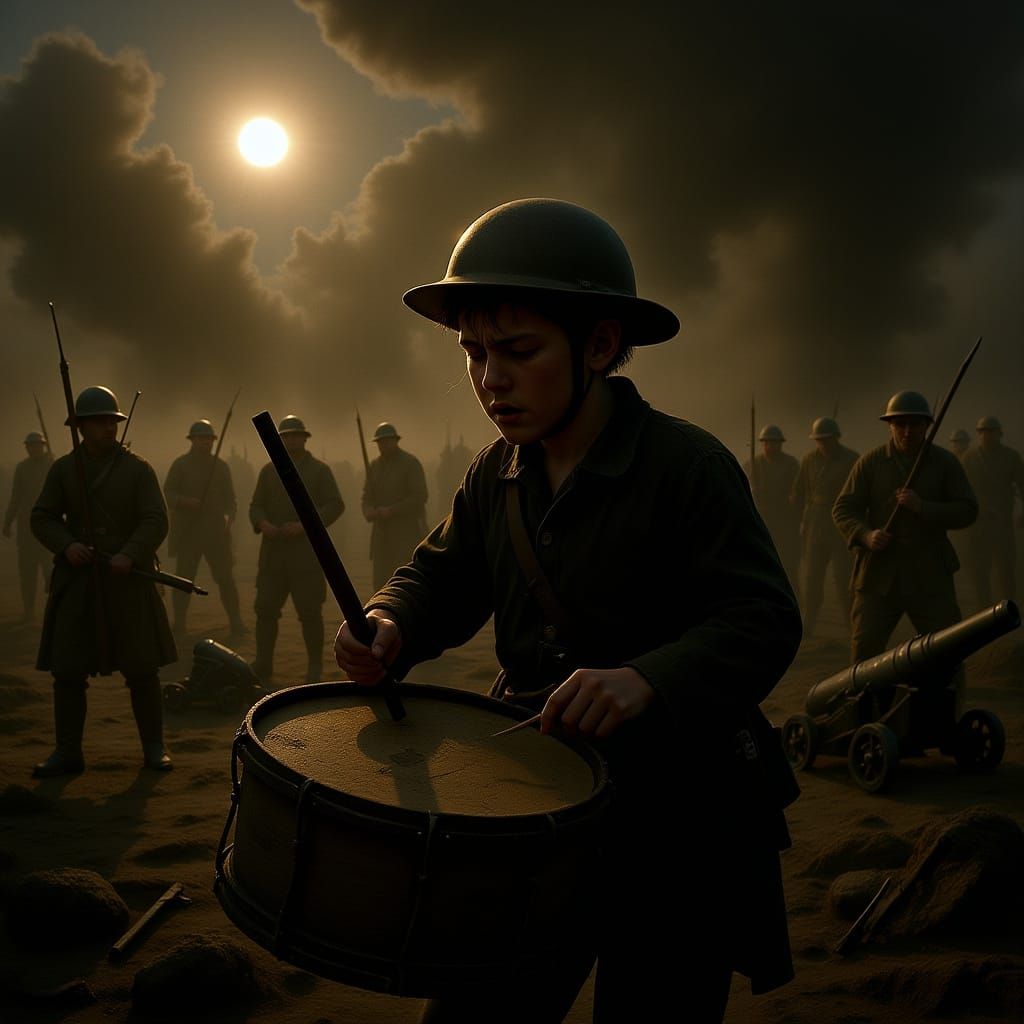 Drummer Boy's Hope: Double Exposure Civil War Art