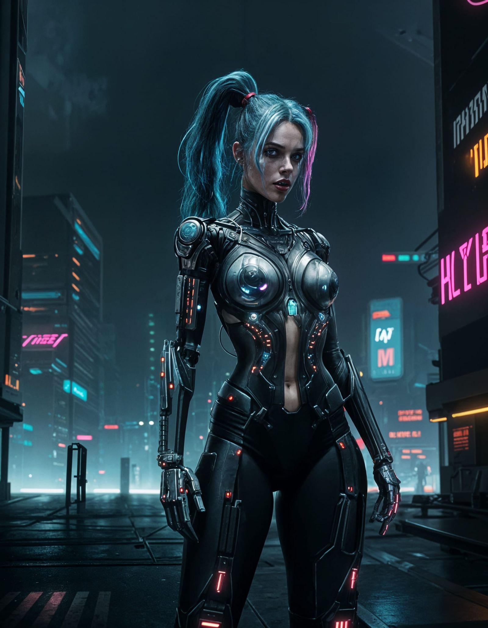 Harley Quinn as Cybernetic Terminator