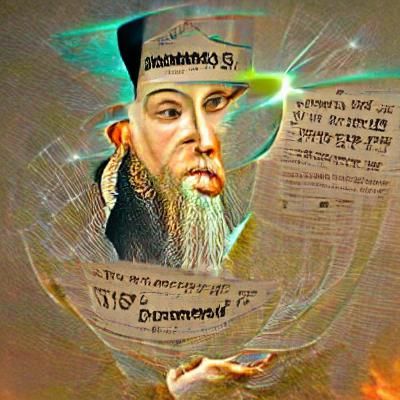 Nostradamus Portrait in Renaissance Style