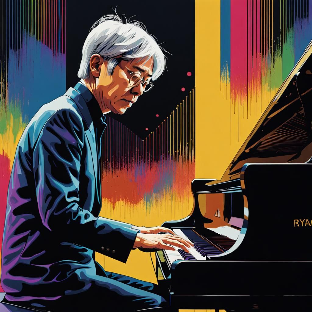 Ryuichi Sakamoto on Stage: Pop Art Screen Print