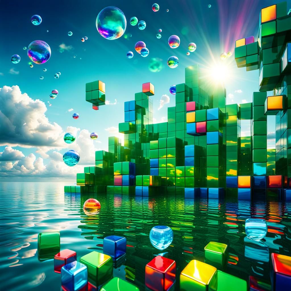 Skeuomorphic Tetris with Tropical Fish and Aero Glass