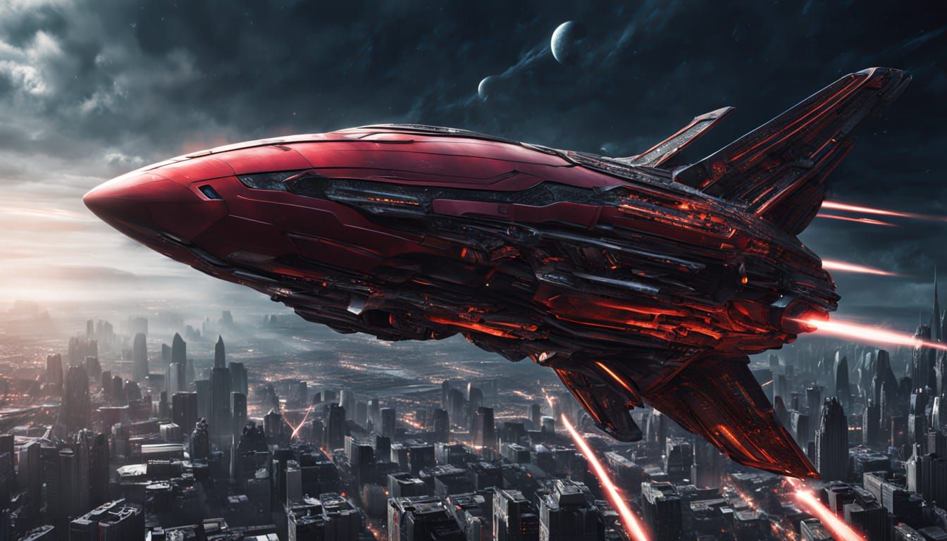 Ethereal Starship Embarks into the Cosmos