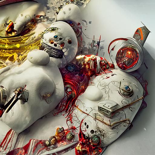 Dark Snowman Tragedy: Digital Matte Painting in Hyperrealism