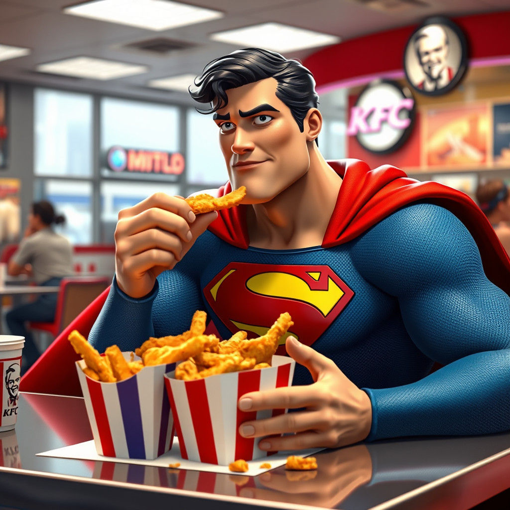 Superman's Cheat Day: Fried Chicken Feast