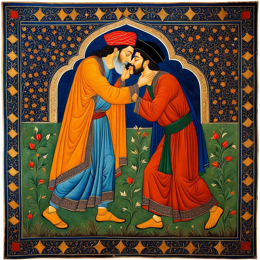 The Kiss: A Medieval Persian-Arab Painting