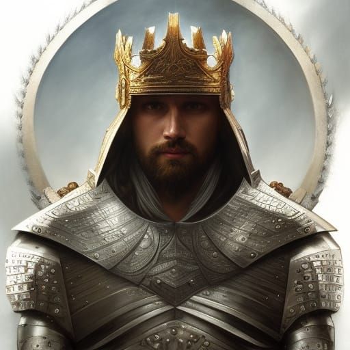 King Arthur Portrait in Hyperrealistic Detail