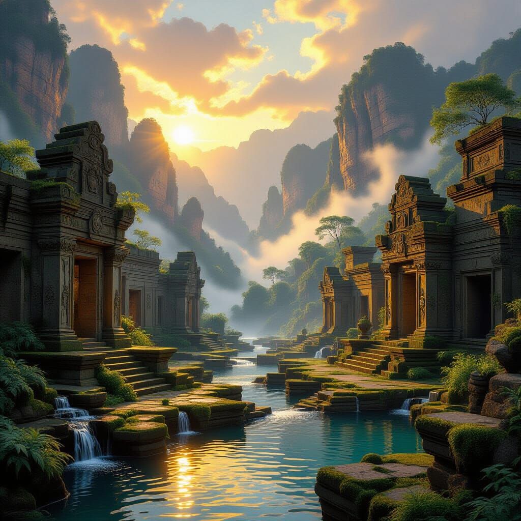 Hidden Valley Ruins in Golden Light