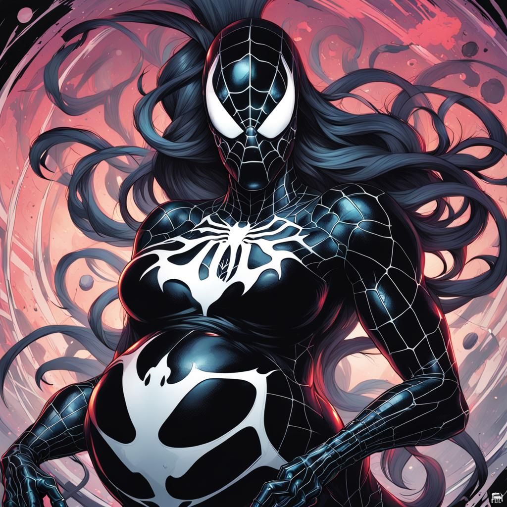 Pregnant She-Venom Portrait in High Resolution