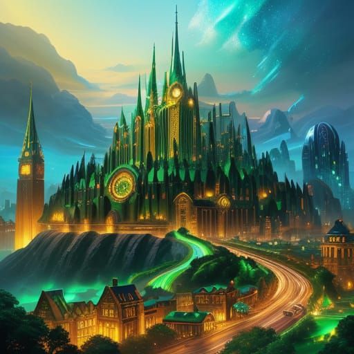 Emerald City Gleaming on Yellow Brick Road