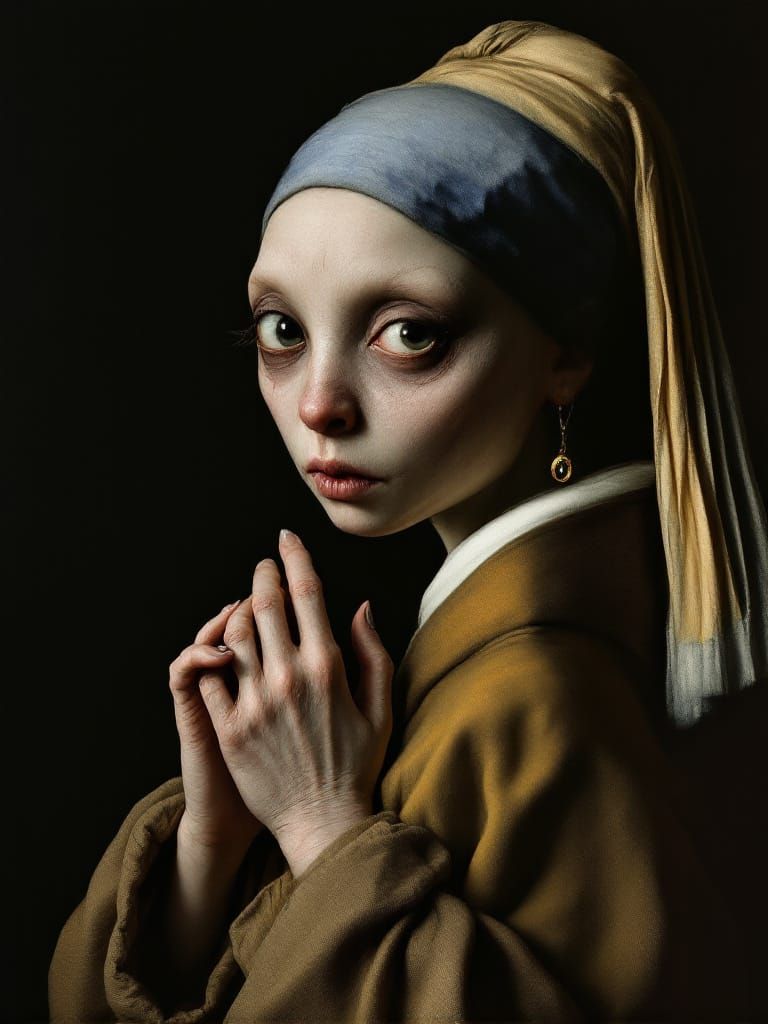 Gollum Reimagines Girl with a Pearl Earring