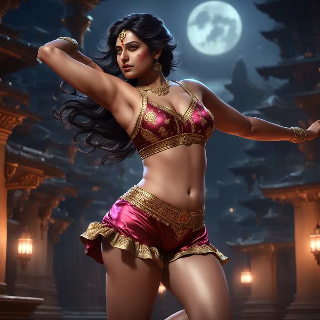 Fantasy Indian Beauty in Dark Fantasy Style