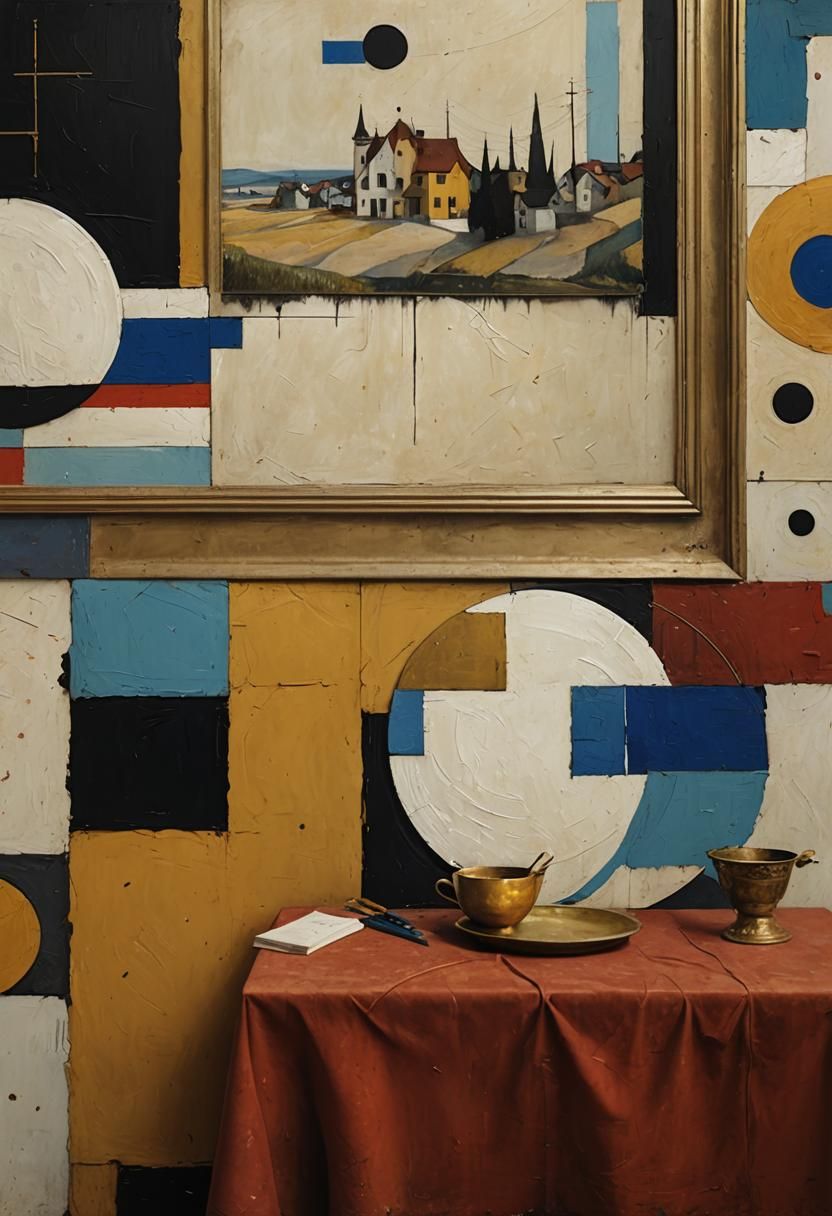 Golden Detailed Matte Painting in Magical Realism