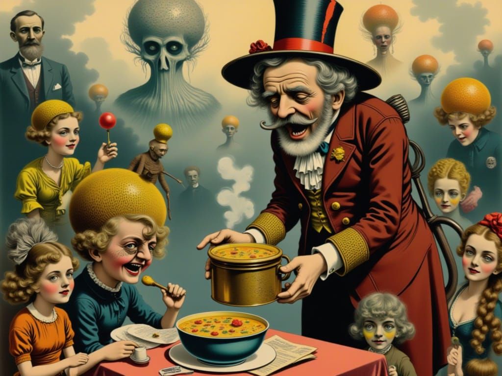 Victorian Graf Rotz Visits Relatives in Surrealist Style