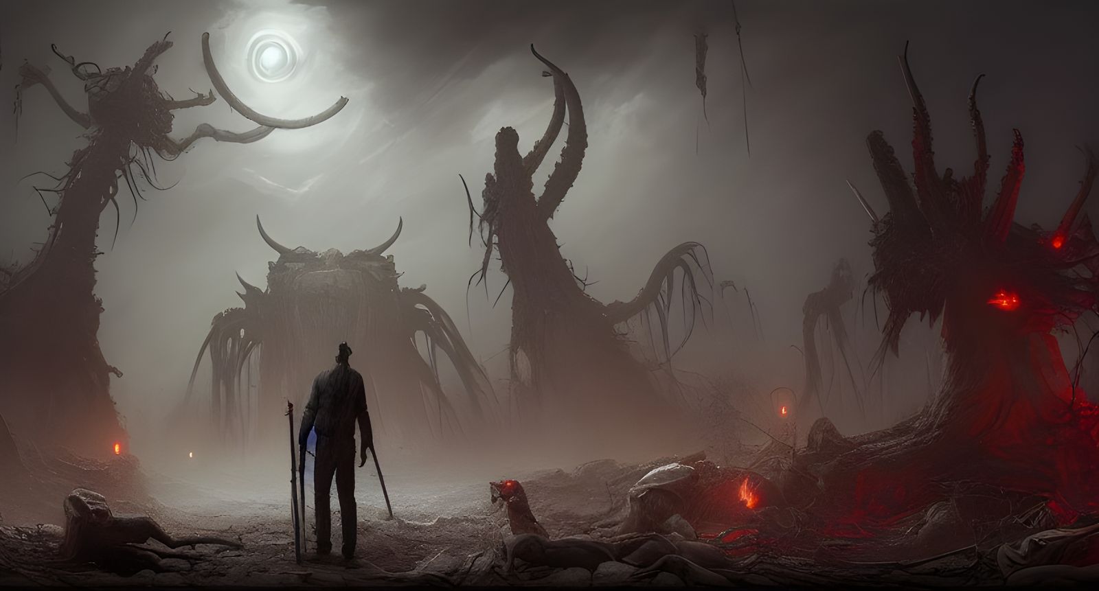Dark Post-Apocalyptic World Ruined by Elder God