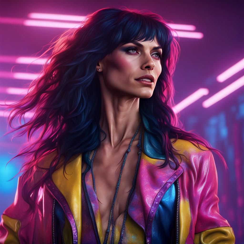 Famke Janssen as Jem: Detailed Fantasy Art