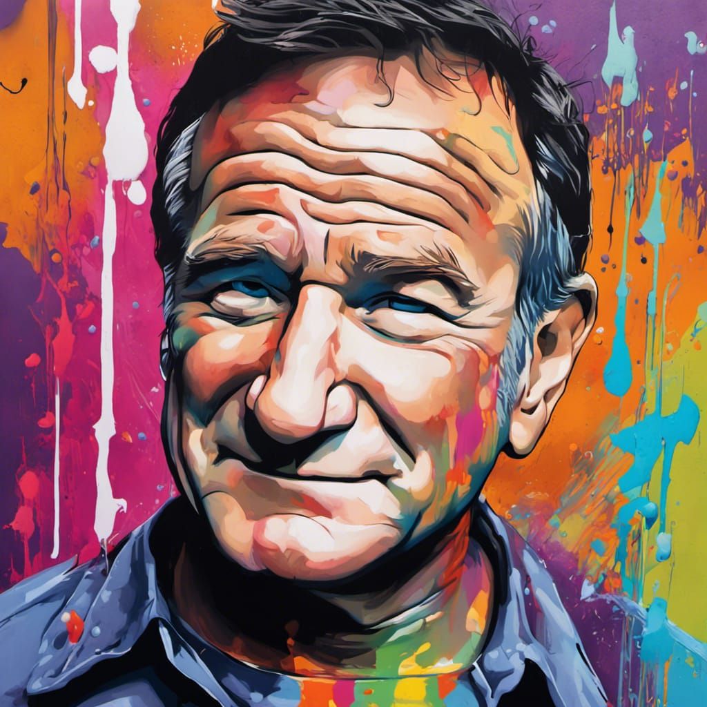 Graffiti Art Portrait with Melting Effect