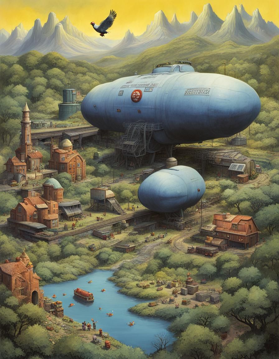 Edgar Buttercluck Book Cover: Matte Painting