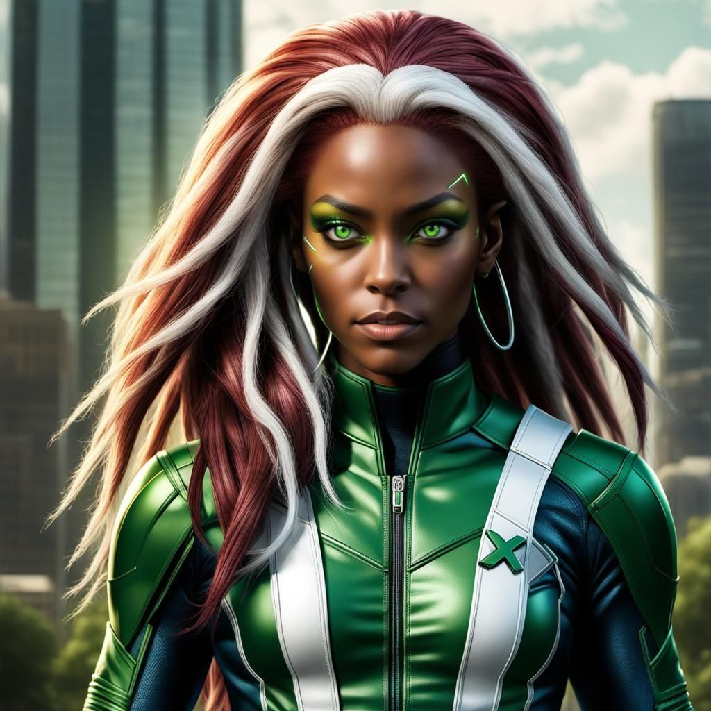 X-Men's Rogue as African American in 3D Rendering