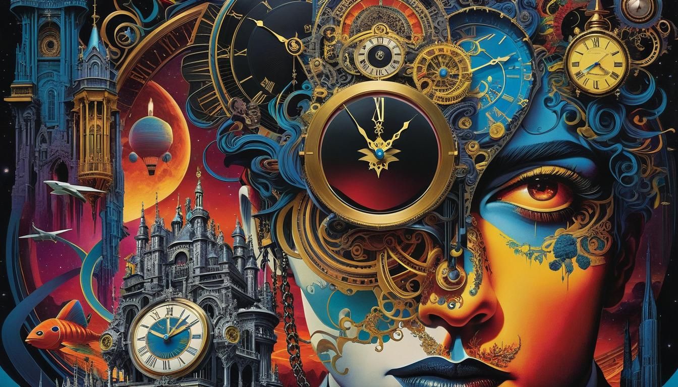 Surreal Mixed Media Masterpiece in Gothic Colors