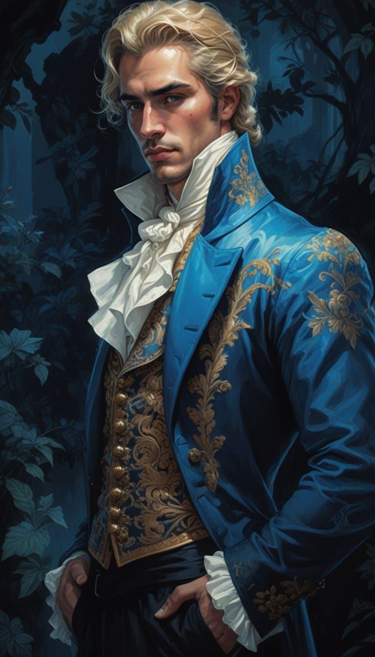 Renaissance Courtier in Heroic Fantasy Style