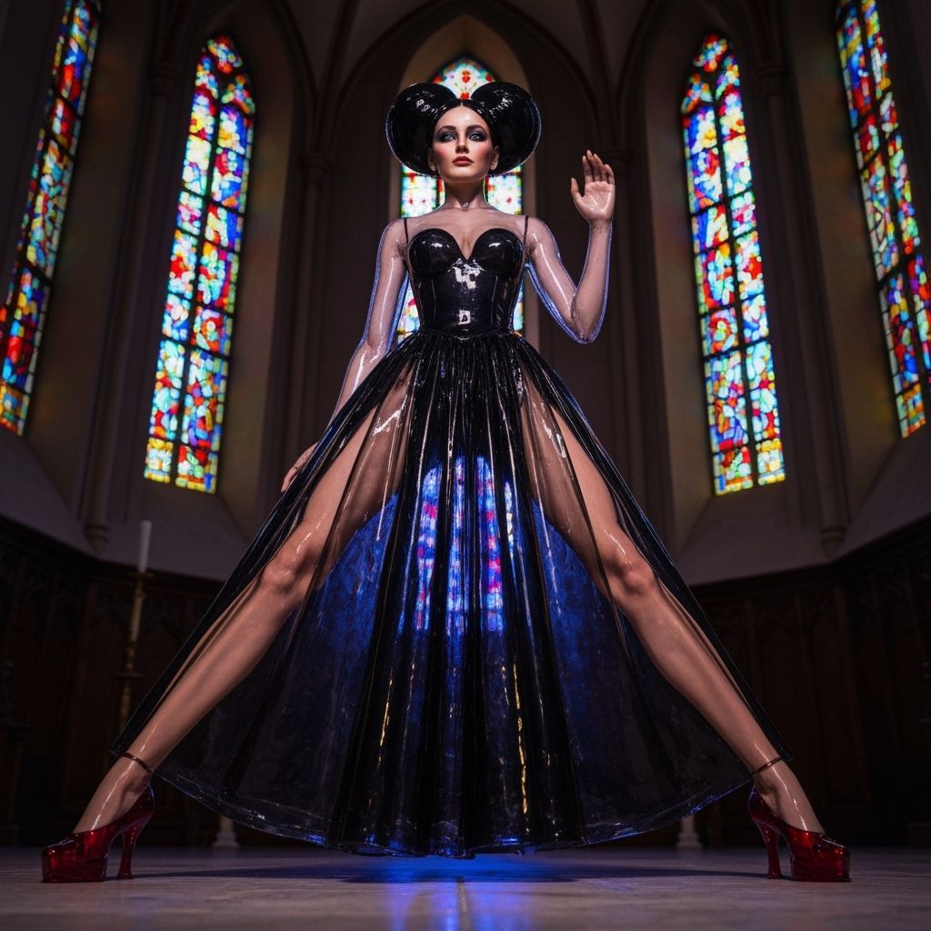 Black transparent glass