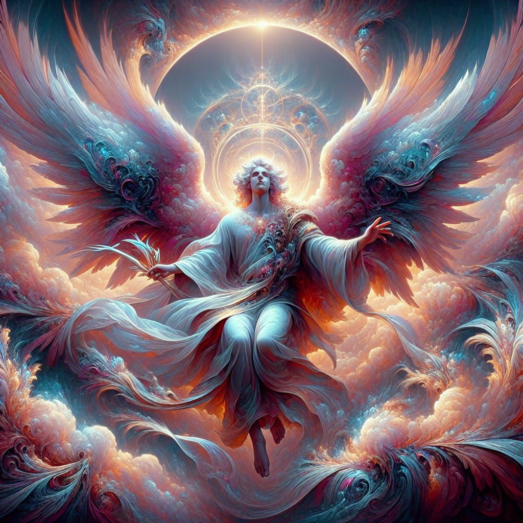Archangel Barachiel: Evocative Fantasy Concept Art