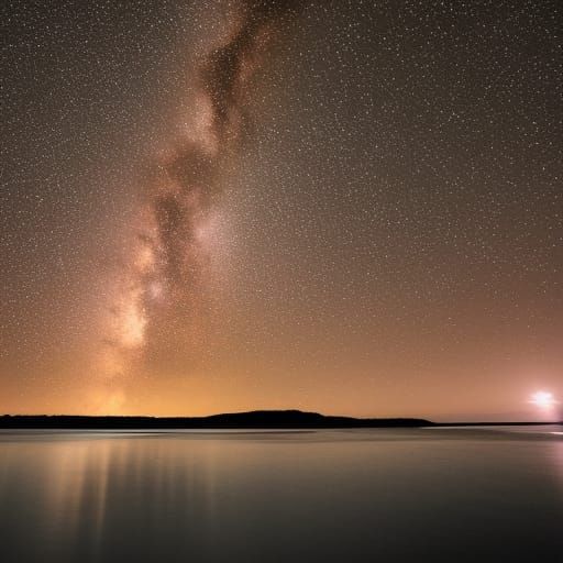 Milky Way Reflection: Pacific Ocean Nightscape