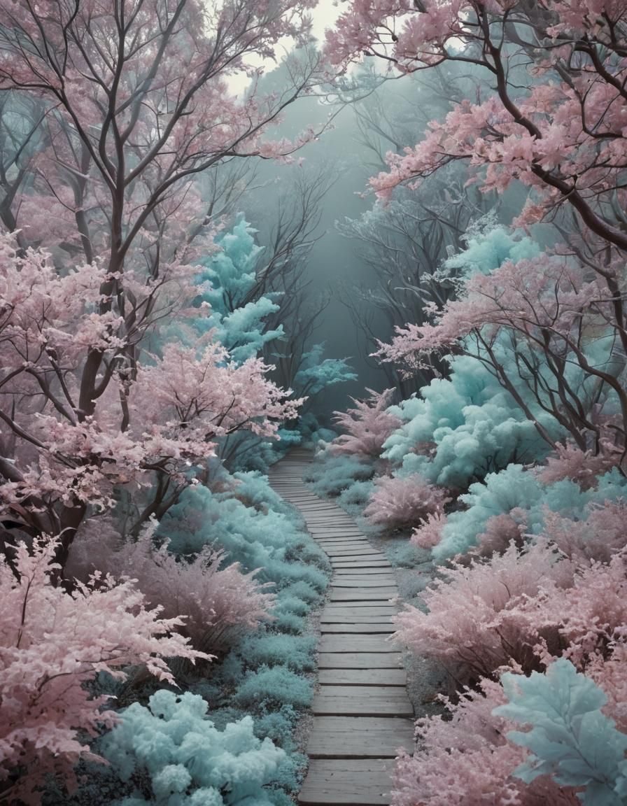 (Surrealism September Dreamscape misty luminescent pastel glowy volumetric lighting dreamy atmosphere dream-like
etherea...