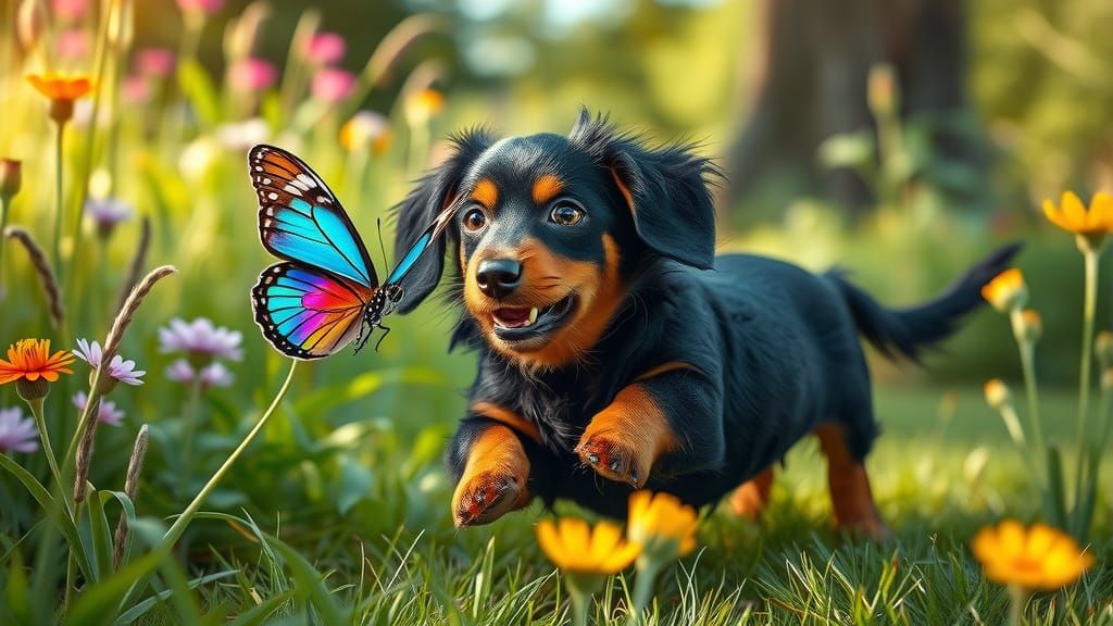 Vibrant Adventure in a Lush Green Park