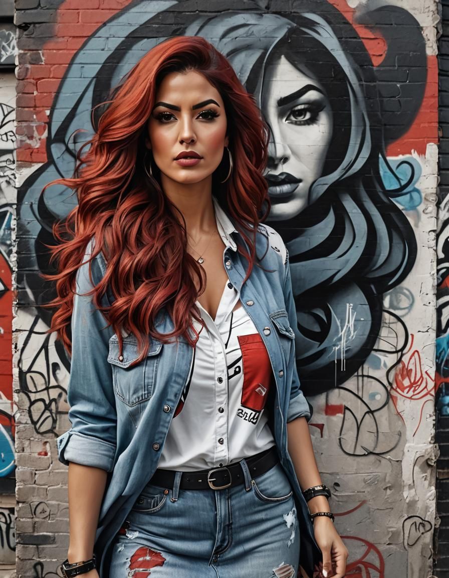 Hyperrealistic Portrait of an Angry Middle Eastern Woman