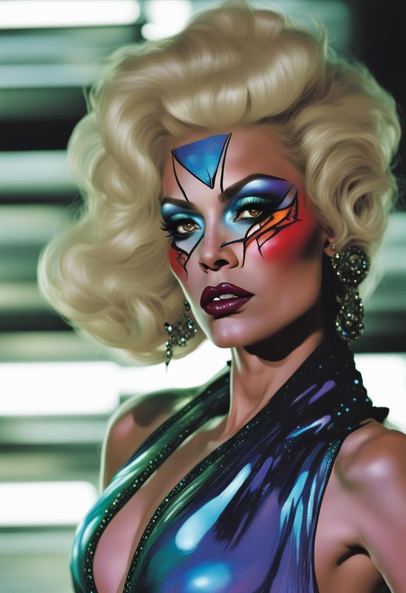 Colorful Drag Queen Acrylic Painting