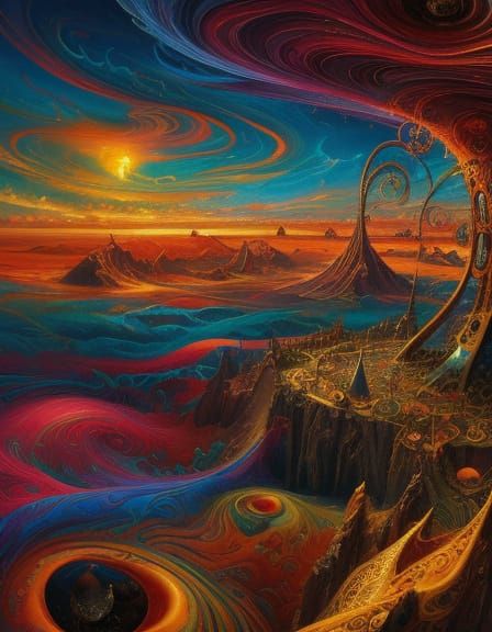 Surreal Kivarez Portrait in Dreamlike Oil Painting