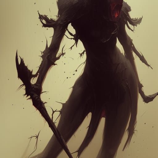 Sinister Depiction of Death in Dark Fantasy Style