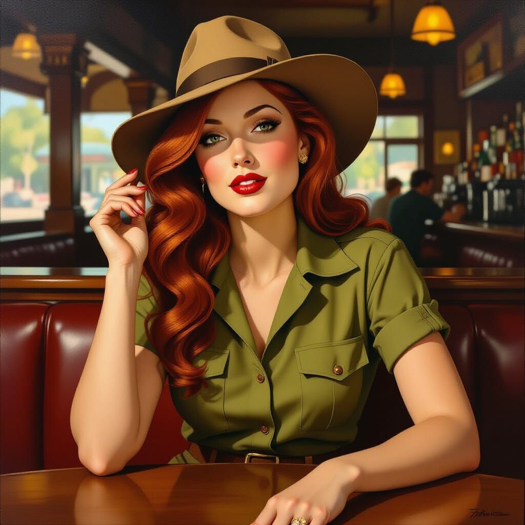 Art Deco Bush Ranger in a Pub