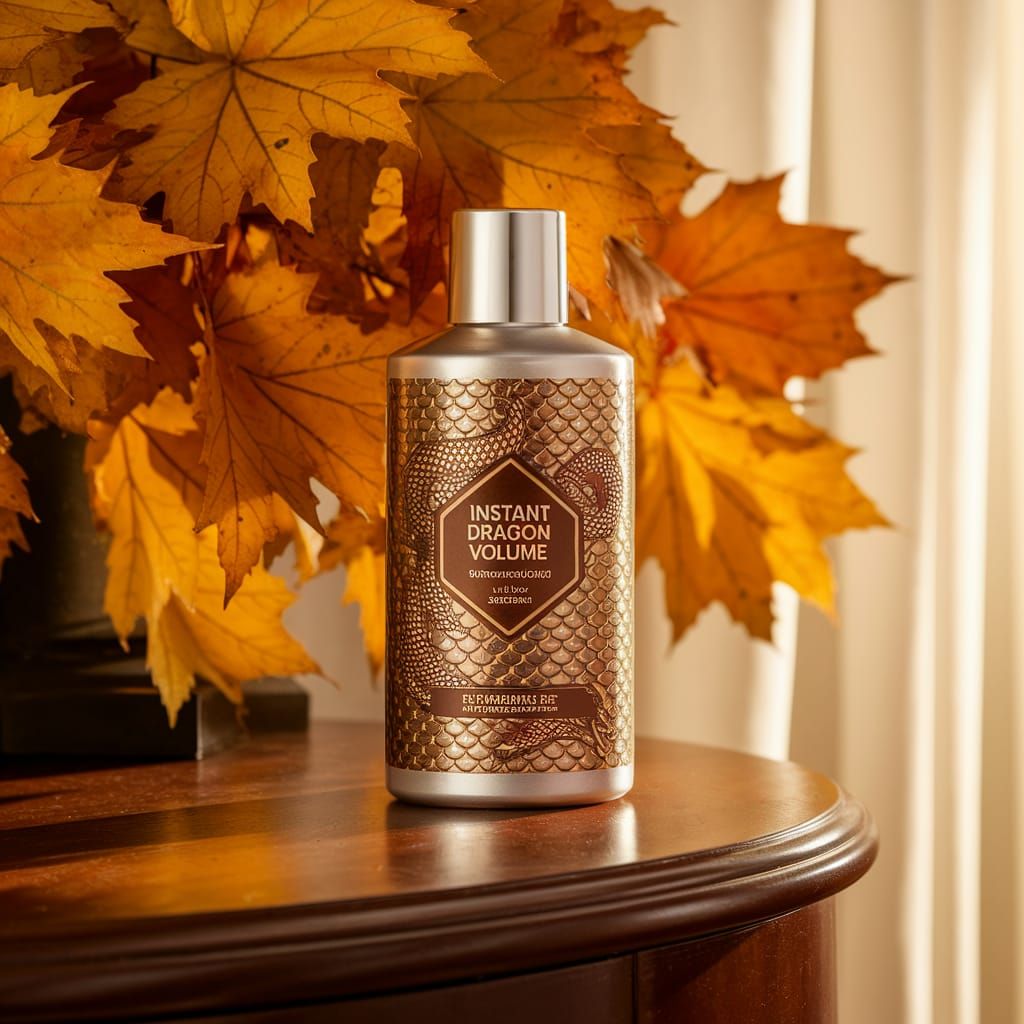 Sleek Hair Product in Warm Autumn Setting
