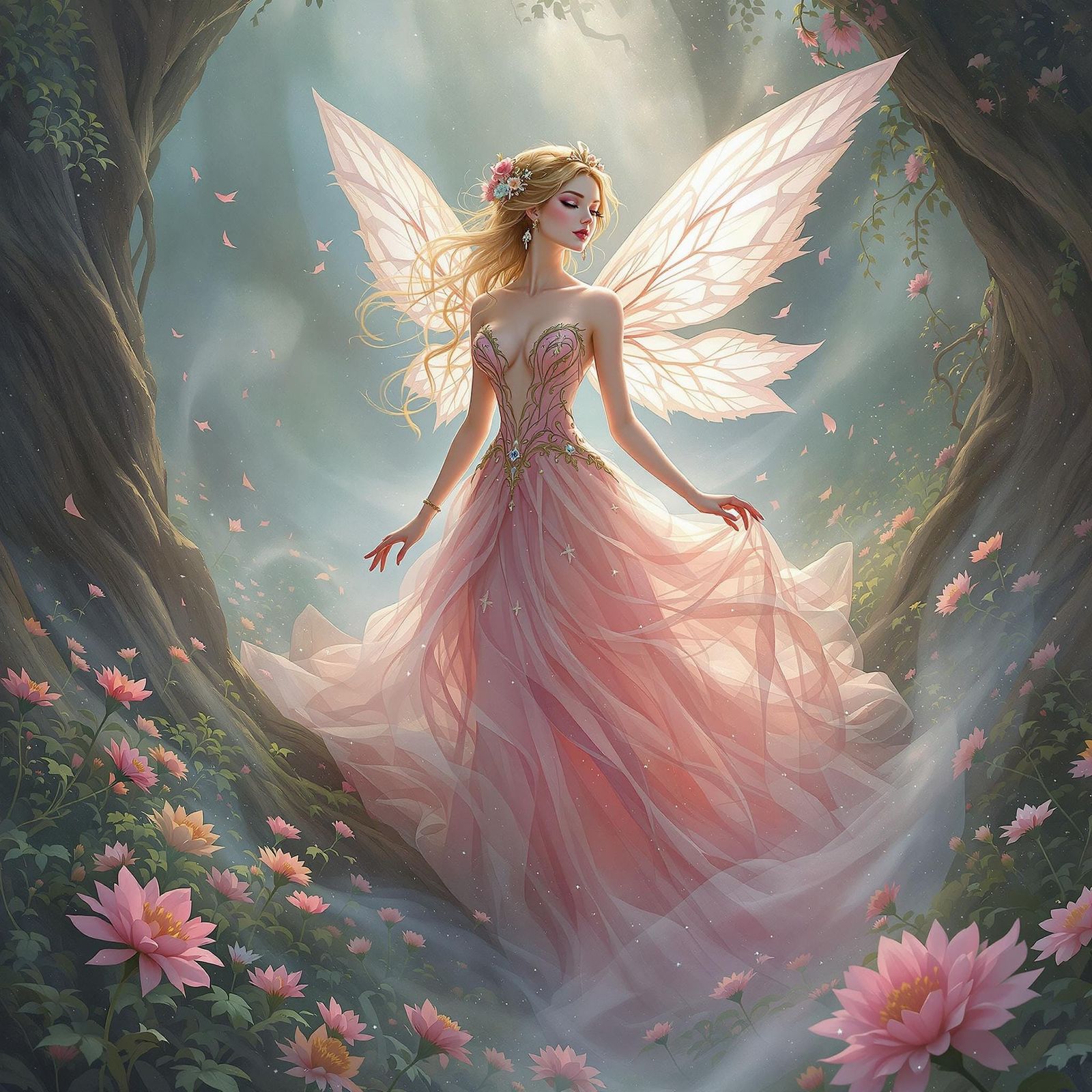 Enchanted Fairy in Whimsical Dreamscapes