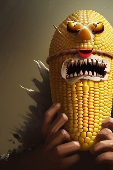Anthropomorphic Corn Cob Concept Art