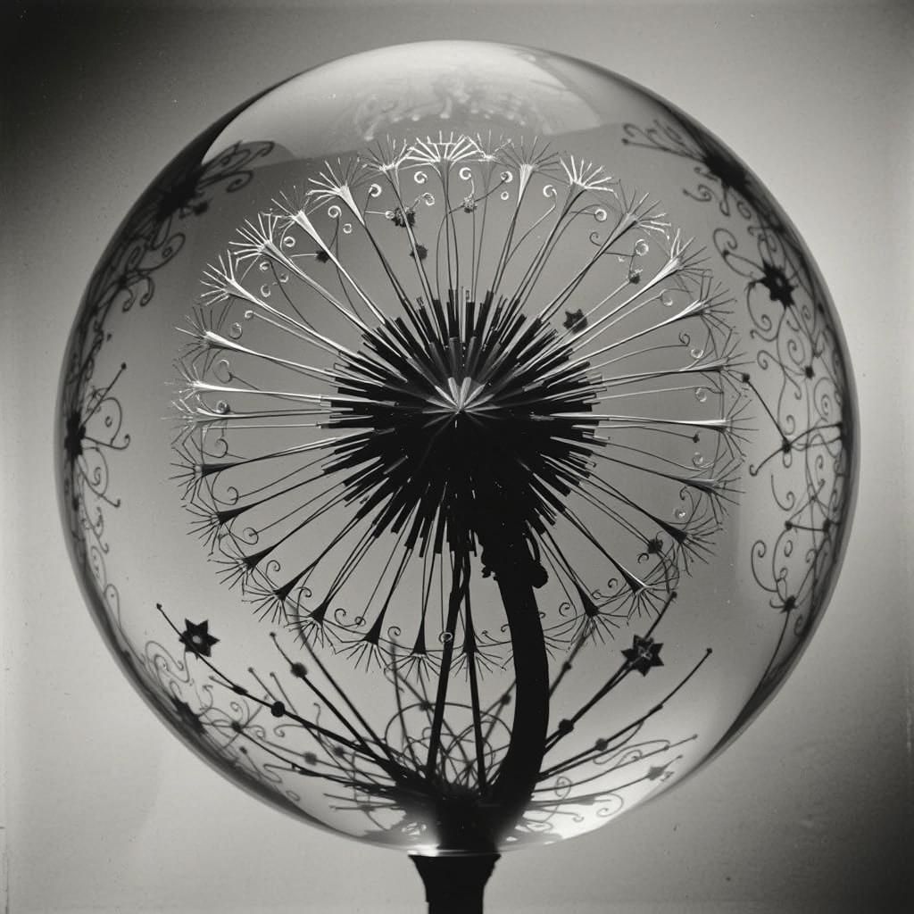 Dreamlike Rayograph in Surrealist Style