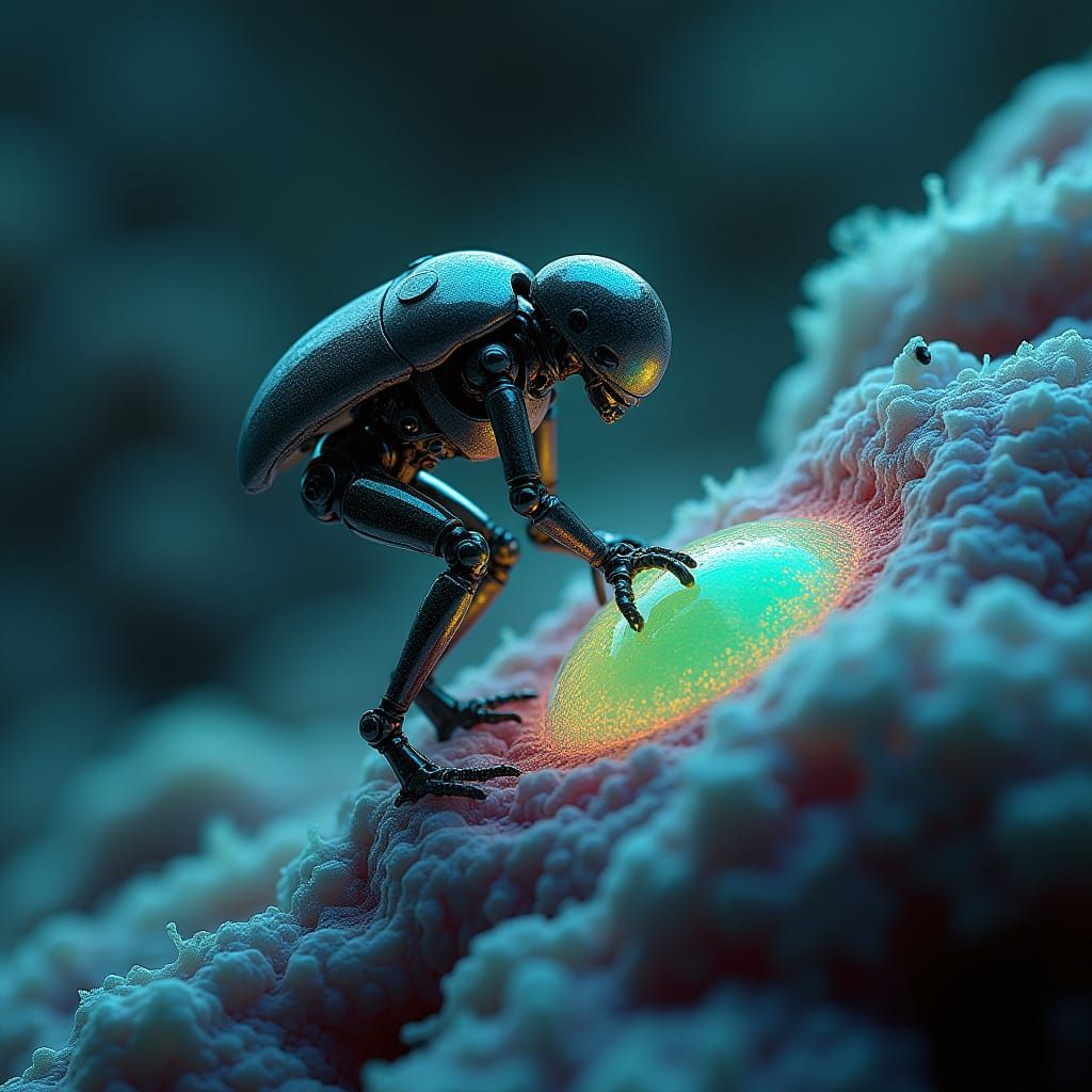 Futuristic Nanorobot Navigates Cancerous Cellular Landscape