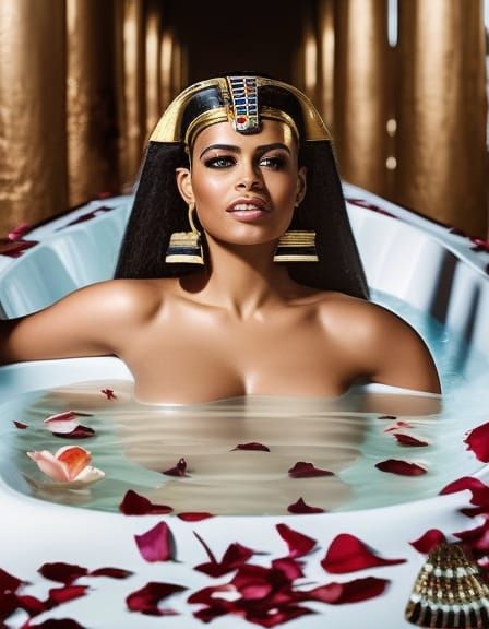 Milk, honey and rose petals. Everything Cleopatra wanted in her bathing water