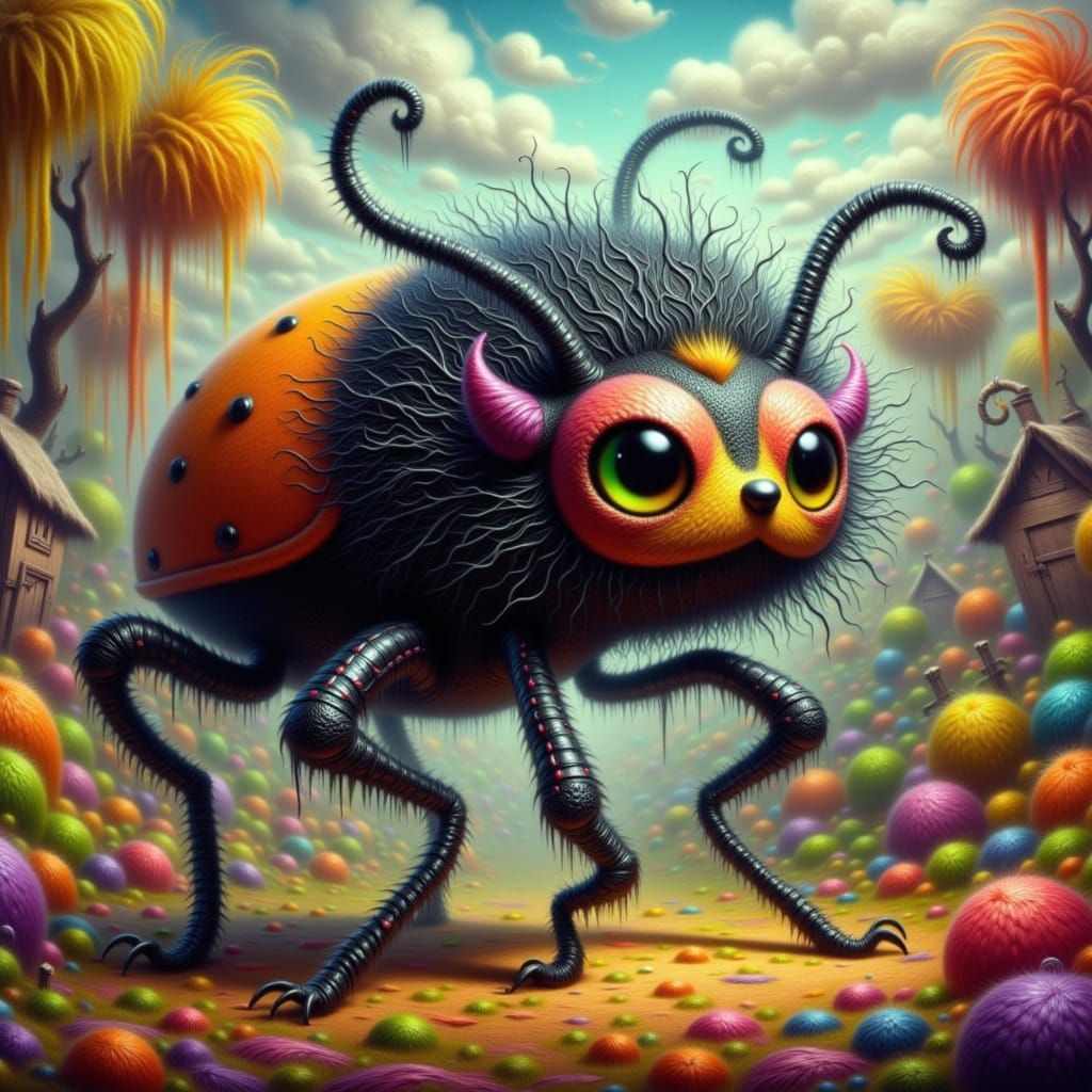 Anthropomorphic Scarab Beetle in 3D Anime Style