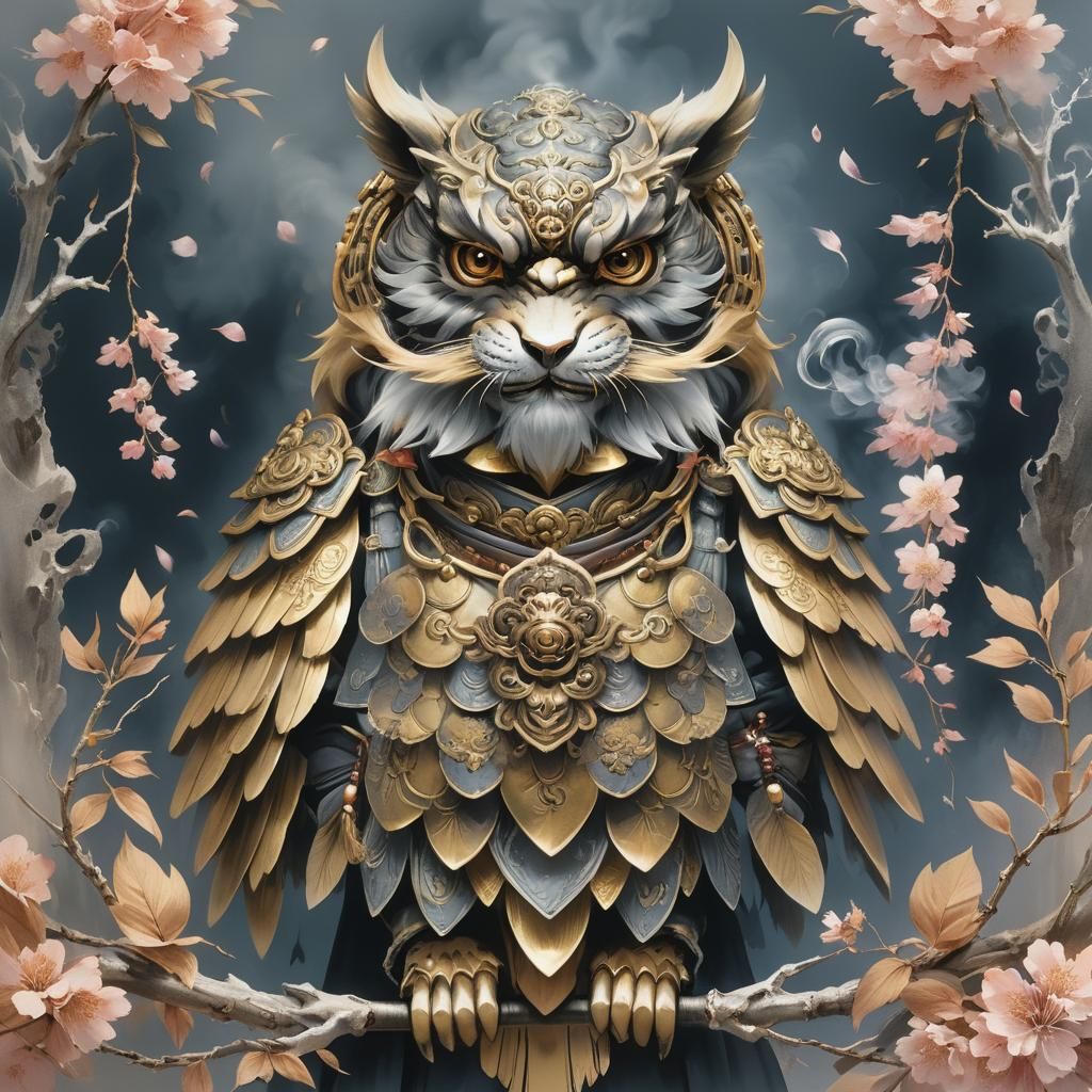 Ethereal Sumi-e Sakura Smoke Painting