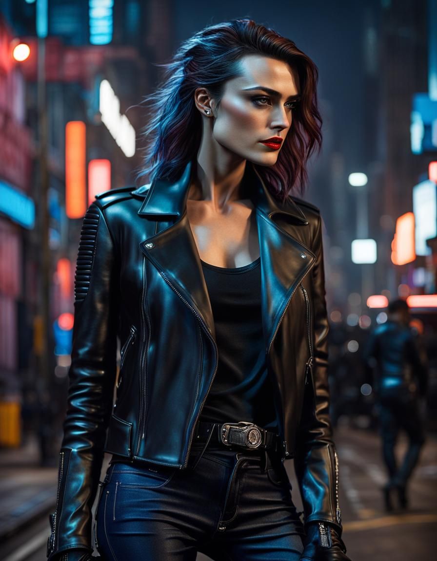 Cyberpunk Rockstar Model in London