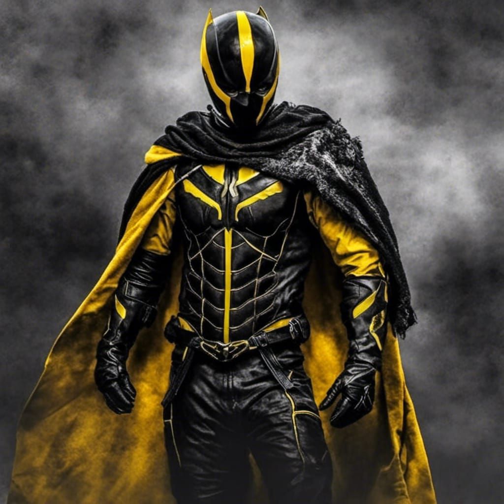 Epic HDR Superhero in a Dramatic Pose