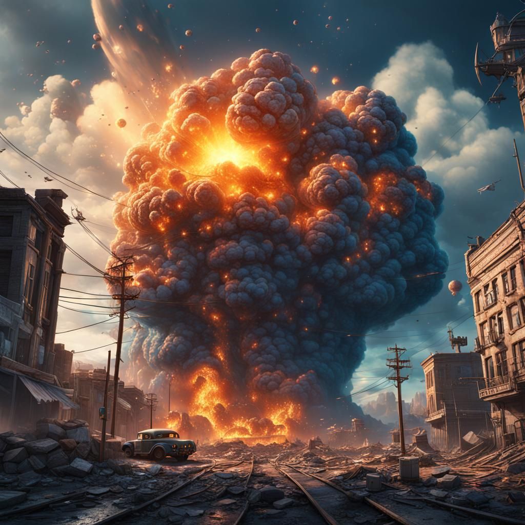Detailed Matte Painting: Atom Bomb Blues